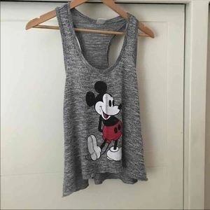 Target Mickey Mouse Gray Graphic Tank Top